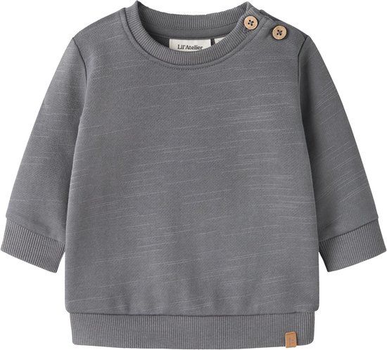 Lil' Atelier Baby Sweatshirt biologisch katoen Lange mouw Ronde hals Poppy Seed 62