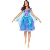 Amscan 9919021 - Dames Elegante Peacock Jurk met Wings & Hoofdstuk Volwassenen Fancy Dress Costume Maat: 12-14