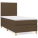 vidaXL Boxspring met matras, stof, donkerbruin, 80x200 cm