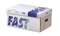 Fast 5 stuks documentendozen voor archivering 52 x 35 x 26 cm wit