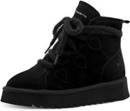 Tamaris - Dames - Veterboots - Zwart - Leer - Maat 37