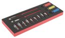 Bahco Foaminlay Fit&Go 1/3 met schroevendraaierdopsleutels 1/2" en slagdoppen 1/2" - 14-delig - FF1E2210