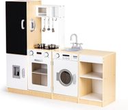 ECOTOYS Ecostore Kinderkeuken - Hout - Wit - 127x29,5x106 cm