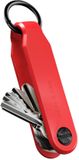 KeySmart Loop Porte-clés – Organiseur de clés compact avec vis de blocage (jusqu'à 5 clés) – Rouge