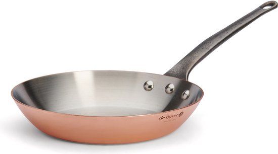DeBuyer De Buyer Prima Matera Koekenpan - Ø 32cm - Koper/RVS - Gietijzeren Handvat