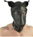 fetish Leder imitatie hondenmasker - Zwart