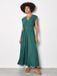 Apricot Jumpsuit met wijde pijpen van katoenmix groen