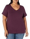 Amazon Essentials Dames T-shirt met korte mouwen en V-hals
