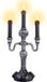 Funny Fashion Halloween LED kandelaar - 3 kaarsen - op batterijen - 17 x 40 cm