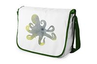 Bonamaison Digitaal bedrukte Messenger schooltas met kaki riem voor meisjes en jongens, boodschappentassen voor scholieren, schoudertassen, grootte: 29x36 cm