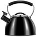 Smile MCN11/C Inductie-waterkoker, theepot met fluitje, alle soorten keuken, 3 l, roestvrij staal, verkoelende handgreep, zwart