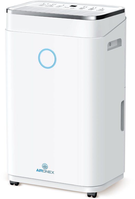 Aironex Luchtontvochtiger 20 ltr - Ontvochtigt 20 liter per dag - Voorkomt Schimmel - Stil - Geschikt voor woonkamer, slaapkamer, badkamer, kelder en garage - Vochtvreter- Luchtontvochtiger en Luchtreiniger- Krachtige ontvochtiger - Dehumidifier
