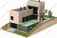 Domus Kits Domus Kits40601 Actual Vilomara Houses model, schaal 1:87, meerkleurig, M