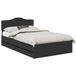 vidaXL Bedframe met lade met opslag Zwart 120 x 190 cm Ingenieurshout