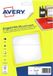 Avery ETE002, Laser-/inkjetprinten, A5 (148x210 mm), 16 vel, Wit, 80 x 140mm