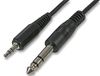 Pro Signal PSG03421 3,5 mm tot 6,35 mm (1/4") Stereo Jack Plug to Plug Lead, 250 mm, Zwart