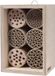 Merkloos Professioneel Wilde Bijenhotel met Papieren Buisjes - Insectenhotel voor Solitaire Bijen - Natuurlijke Houten Constructie 16 x 12,5 x 23 cm