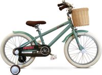 Zonix Vélo enfant 18 pouces Vélo garçon – Vert menthe Avec roulettes d'apprentissage
