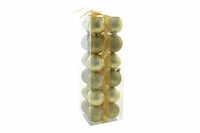 PARTENOPE L.Glitter-gouden ballen 6 cm 24 stuks, zoals afgebeeld