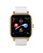 Radiant Smartwatch, smartwatch avec oxygène sanguin, pression artérielle, fréquence cardiaque, étanche, IP67 pour hommes, femmes, Android iOS, blanc, rayures
