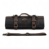 KAAMUT® Messentas voor Chefs – Oprolbare Messenmap / Messenrol – Waxed Canvas & Echt Leder – 12 Mesvakken + 2 Ritsvakken