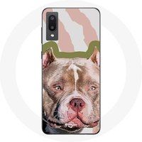 Maniacase Hoesje voor Samsung Galaxy A02 Bruine Pitbull Hond