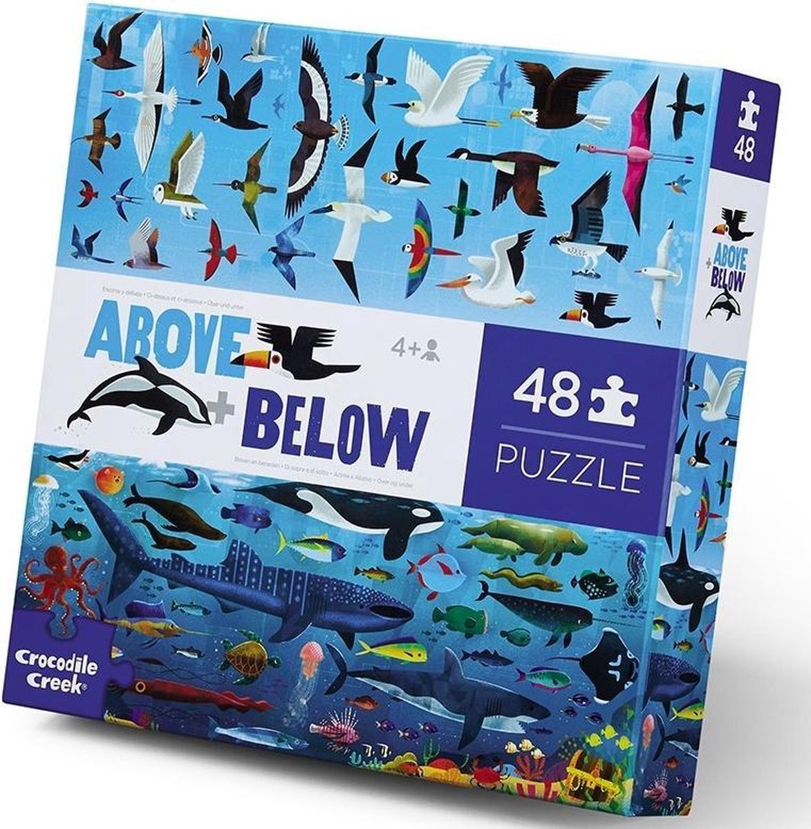 Crocodile Creek dubbelzijdige puzzel Sea & Sky - 48 stukjes