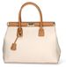 Aleria Sac à Main Femme Cuir Véritable Blanc Fabrication Italienne Bianco UNICA 35x26x16 cm