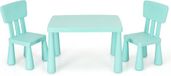 COAST™ Table d'enfant AVEC 2 chaises - 1 à 7 ans - 76,5 x 54,5cm