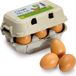Erzi Play Food: Eierdoosje met 6 bruine eieren