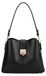 Diana & Co Firenze Sac d'épaule Femme Cuir Végan avec Fermoir Tournant Doré Noir B UNICA 29x22x10.5 cm 713-3PT-BLACK