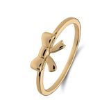 Lucardi Kinder Zilveren goldplated ring met strik