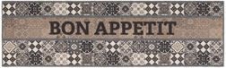 vidaXL Tapis de cuisine, gris, 300 x 60 cm, 100% polyamide