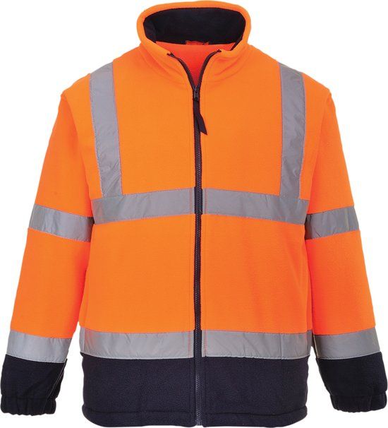 Portwest Fleece jack Hi-Vis Oranje/blauw Maat L