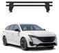 Menabo Barres de toit porte-bagages pour Peugeot 308 SW (3e génération), années de modèle 2021- , aluminium, noir, 2 pièces