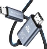 MMOBIEL USB-C naar HDMI Kabel 2m - 4K@30Hz - Gevlochten Kabel