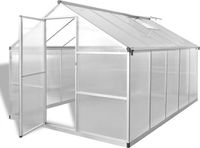 vidaXL Tuinkas met basisframe 7,55 m² versterkt aluminium