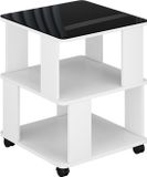 Vicco Velito Salontafel – 50 x 50 cm Wit/zwart