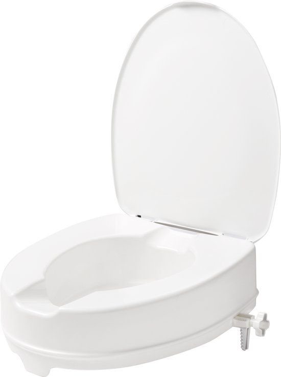 Toiletverhoger Secucare Deluxe Toiletverhoger met klep - Wit - hoogte 100 mm
