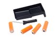 ProDec Advance 6-delige 4 inch Flock Mini Verfrollers, Frame en Trayset