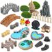 Miniature garden - 21 pieces - Bridge, well, fence and landscape - Garden decoration miniature garden