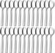 Unyqoos® Cuillères à soupe, set de 24, acier inoxydable, finition brillante, lavable au lave-vaisselle, 19,2 cm