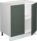 Vicco Keukenonderkast Fame-Line, Groen-Goud landelijk/Wit, 80 cm antraciet werkblad