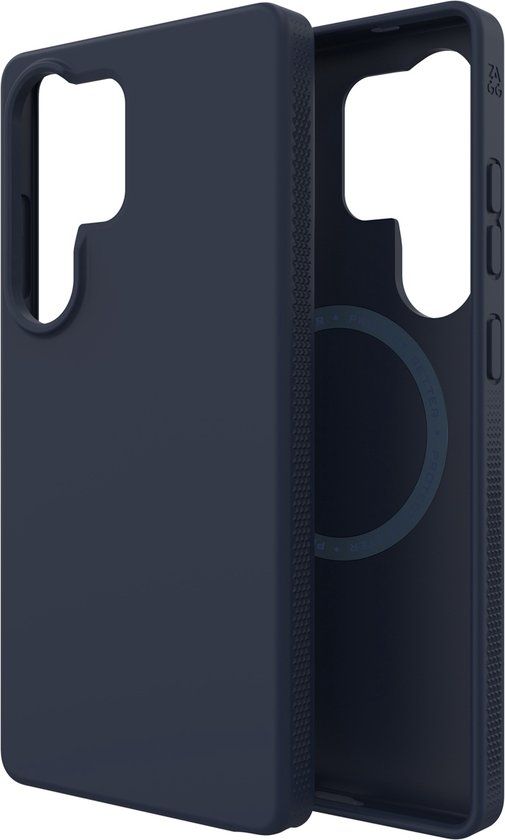 ZAGG Milan Snap Hoesje Geschikt voor Samsung Galaxy S25 Ultra - Back Cover Compatibel met MagSafe / Qi2 - Gerecycled Materiaal - Grafeen - Blauw