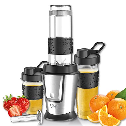 Adler AD 4081 Sportblender - 800W - 0.57L - Zwart/RVS