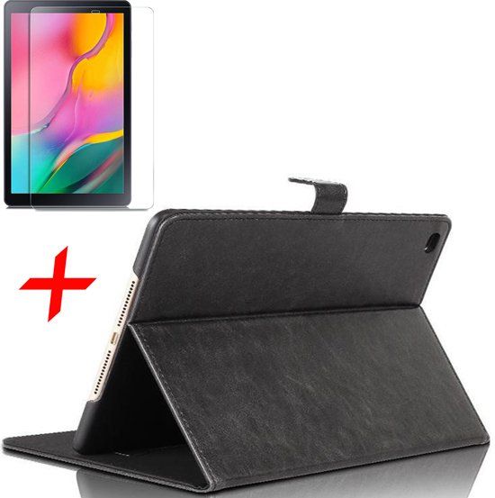 iCall Samsung Galaxy Tab A 10.1 (2019) Hoes + Screenprotector - Zwart