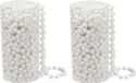 Othmar Decorations Bv Kralenslinger - 2x - blanc - plastique - 8 mètre