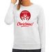 Bellatio Decorations Rendier Kerstbal sweater / kersttrui Merry Christmas grijs voor dames - Kerstkleding / Christmas outfit M