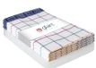 Glart 48NAV 4-delige set theedoeken, keukendoeken, vaatdoeken, keukenhanddoeken, 100% katoen OEKO-TEX, 70 x 50 cm, blauw, rood, groen, geel geruit, voorgewassen