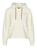 PIECES Pcchilli Ls Heart Hoodie Noos Bc Dames Hoodie Witte Peper XS
